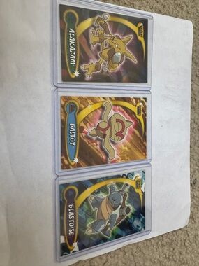Pokemon Trading Cards - Yellow, Gold, Blue, Green Accents